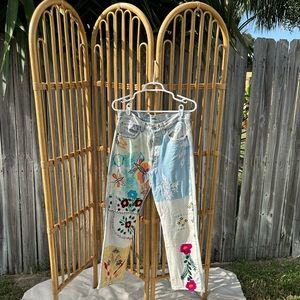 Vintage 70’s handmade patchwork and marbled Levi’s